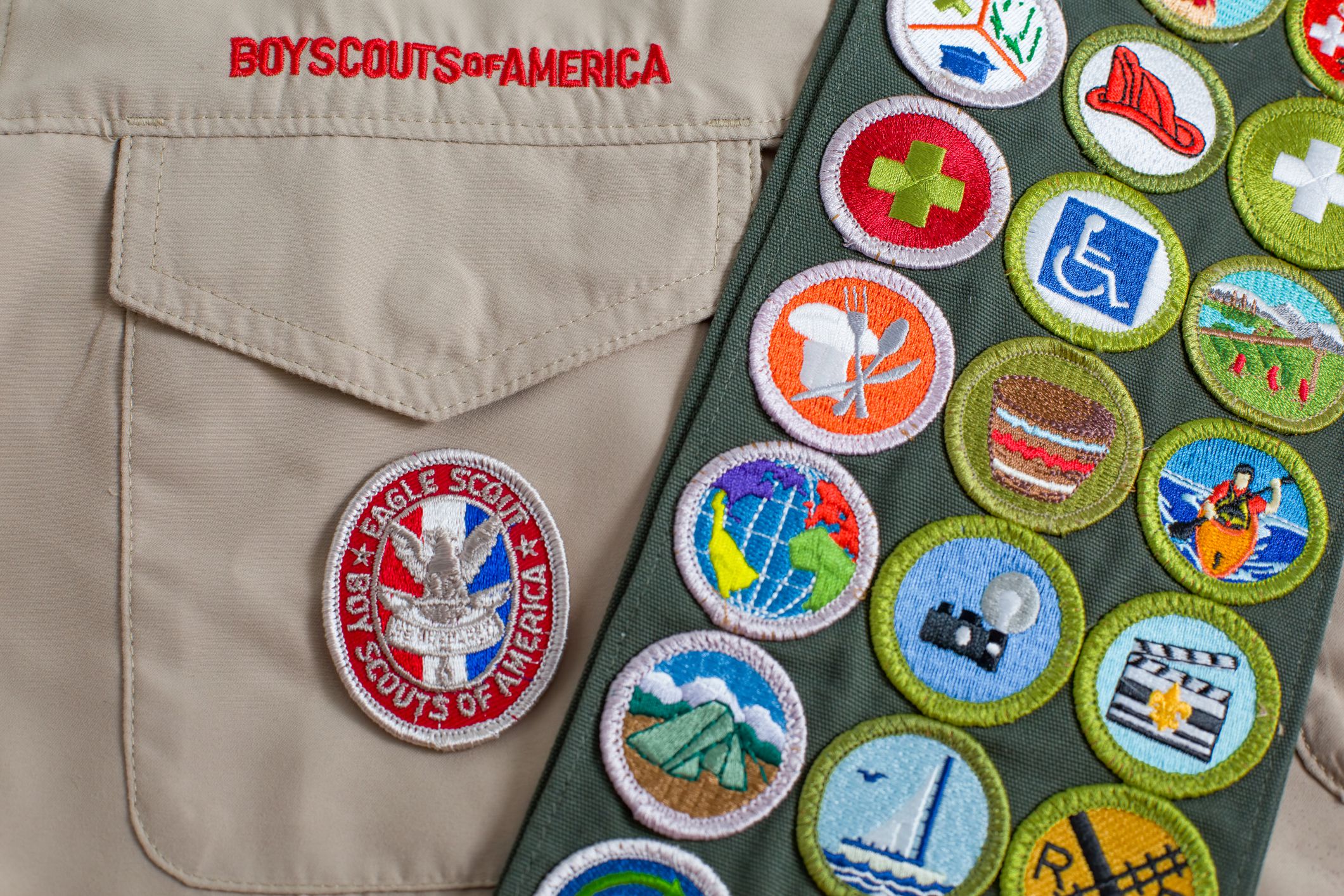 Image result for boy scout with most merit badges